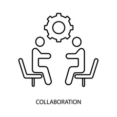 collaboration concept line icon. Simple element illustration. collaboration concept outline symbol design.