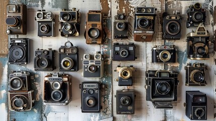 Obraz premium Vintage camera collection