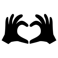 Love, hand making heart icon vector illustration graphic design