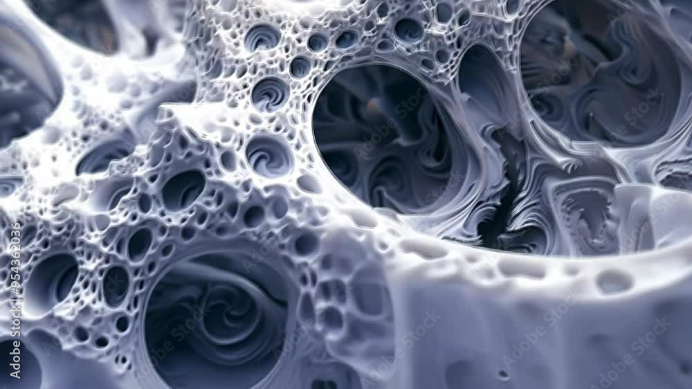 Aufkleber intricate patterns of fractal structures in a close-up view revealing mesmerizing shapes and texture