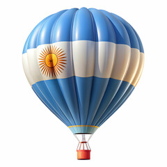 Naklejka premium Argentina flag hot ballon isolated