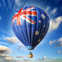 Australia flag hot ballon isolated