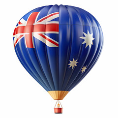 Australia flag hot ballon isolated