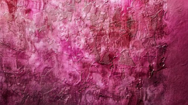Exploring the techniques of abstract art creation with vibrant pink textures and layered effects at a local art studio