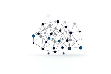 network knowledge graph, modern clean logo design white background