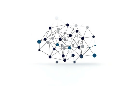 network knowledge graph, modern clean logo design white background