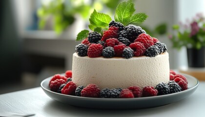 Delicious Homemade Berry Tart Recipe, Easy to Follow Instructions for a Stunning Dessert Artisanal tart with fresh berries, delicately presented Perfect for Summer Gatherings and Special Occasions