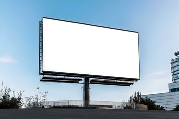 Fototapeta premium digital billboard with a white screen