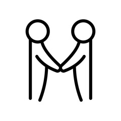 Partner icon in thin line style vector illustration graphic design