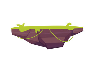 Floating rocky island vector illustration