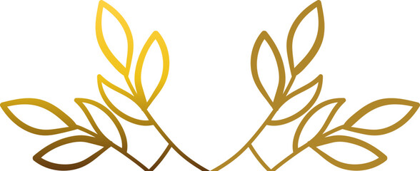 luxury golden leaves illustration