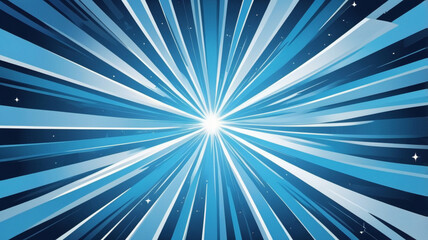 Obraz premium blue sunburst pattern background rays radial abstract retro vintage illustration 
