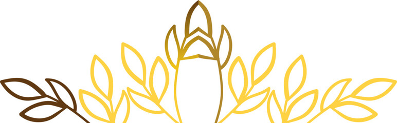 luxury golden leaves illustration