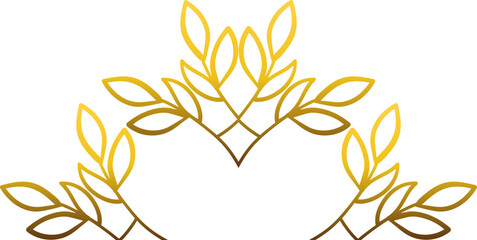 luxury golden leaves illustration