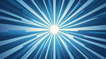 Fototapeta premium blue sunburst pattern background rays radial abstract retro vintage illustration 