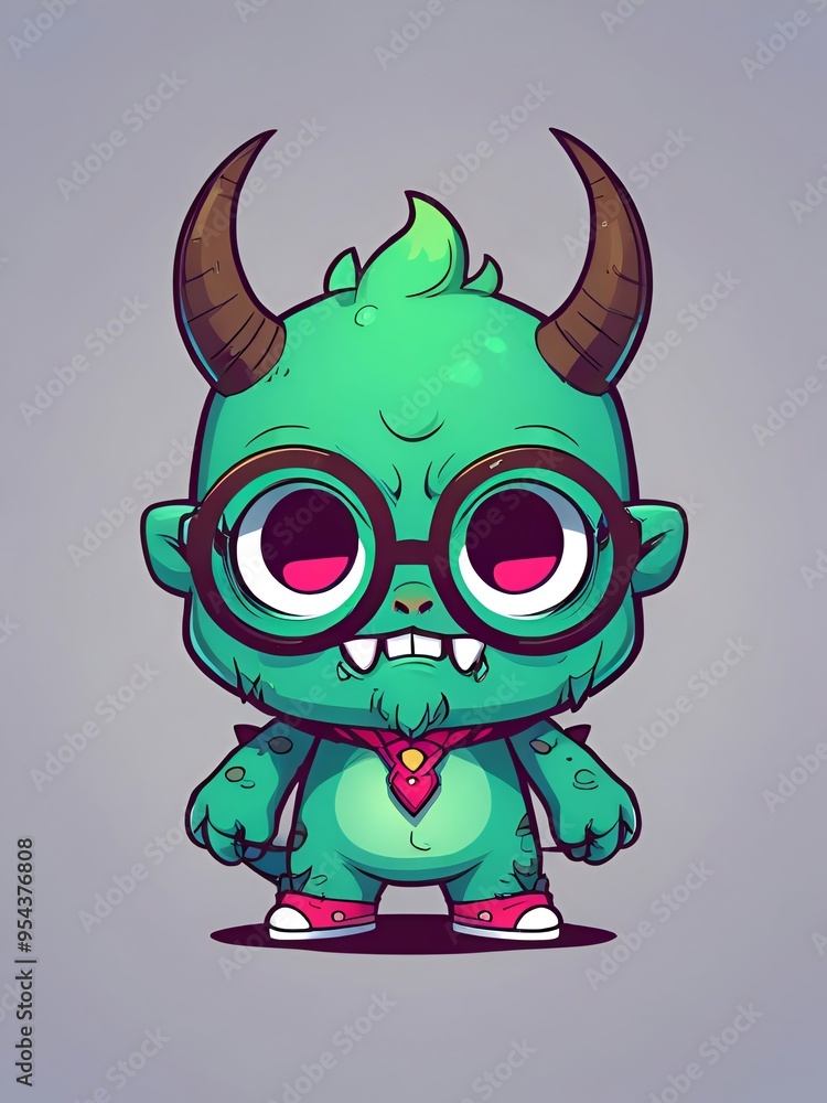 Canvas Prints cute monster illustration