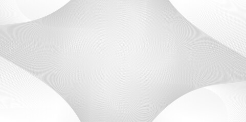 Horizontal banner template. Abstract futuristic template. Chrome. Beautiful wavy line on a white background. 