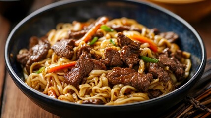 Fototapeta premium Beefy noodles