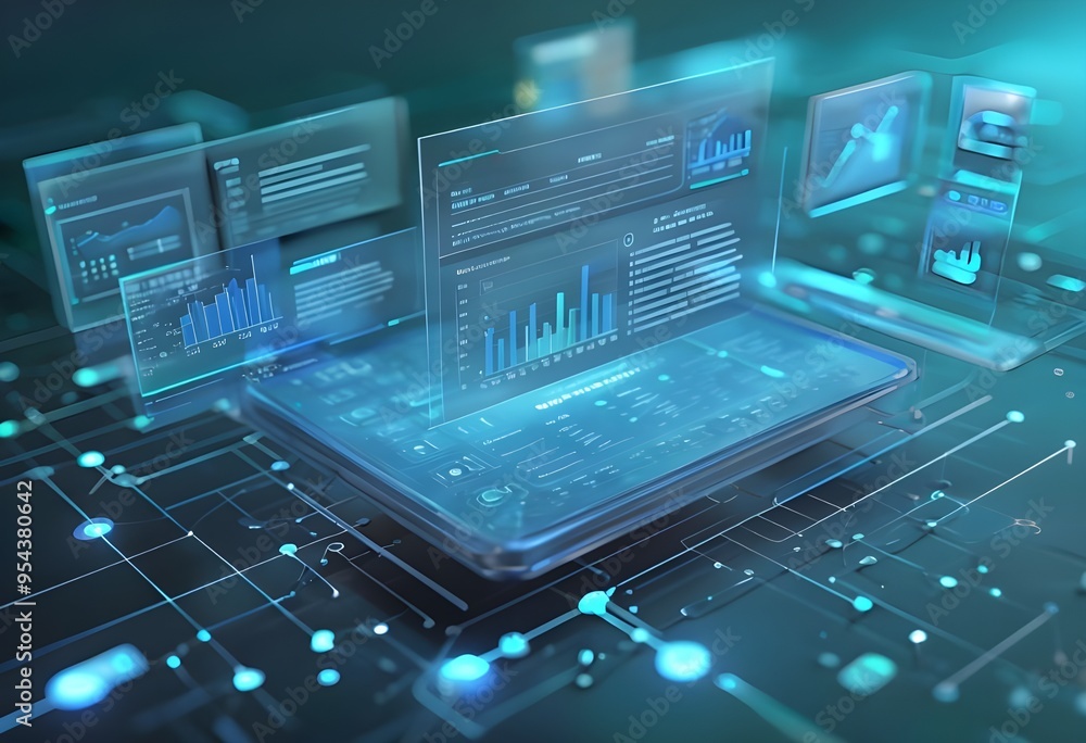 Leinwandbilder digital documents created using future world technology. automated invoice and receipt management co