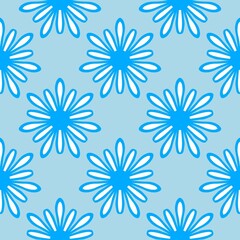 seamless pattern with many flowers