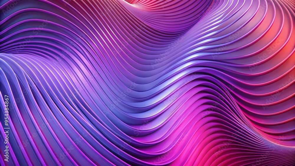 Aufkleber abstract 3d purple background with a unique pattern of lines and curves and swirling shapes; beautif