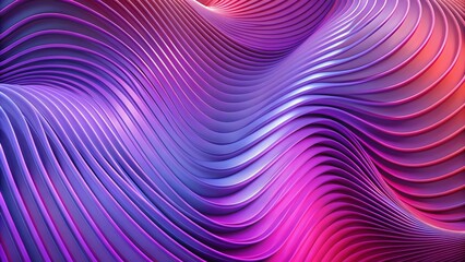 Obraz premium abstract 3d purple background with a unique pattern of lines and curves and swirling shapes; beautiful bright. Abstract 3d render, purple background design, modern illustration
