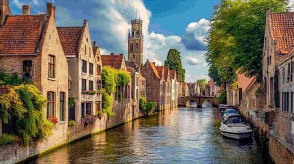 Bruges, Belgium: canals, sunshine.