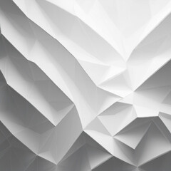 Abstract white 3d polygonal background. generative AI