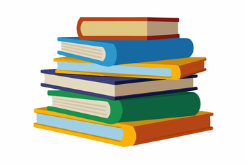 
stack of books vector illustration, Books icon

