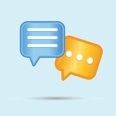 3D Text Message Speech Bubble Icon