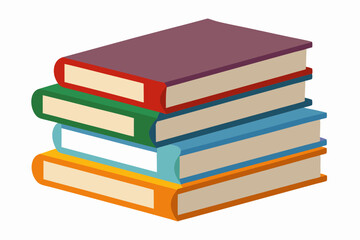 
stack of books vector illustration, Books icon


