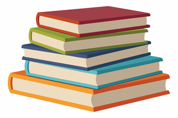
stack of books vector illustration, Books icon

