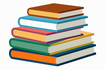 
stack of books vector illustration, Books icon

