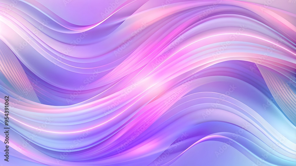 Poster abstract 3d wavy smooth background. multicolor pastel color palette. aesthetic concept. abstract bac