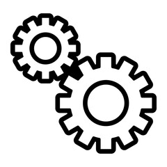 Gear icon in thin line style vector illustration graphic design