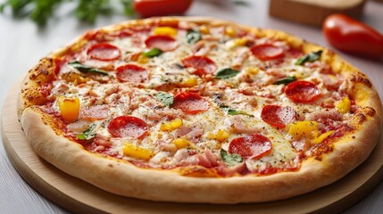 Cheese, sauce, dough, yum!