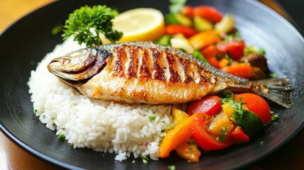 Fishy veggie rice