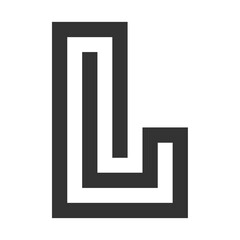 Print creative modern color full  L letter logo design