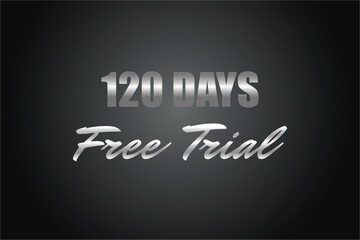 120 day free trial banner design. 120 days free banner background
