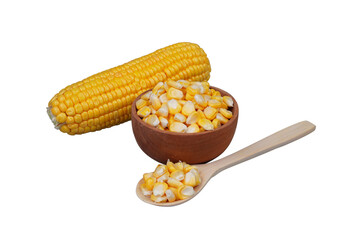 Sweet corn seeds isolated transparent