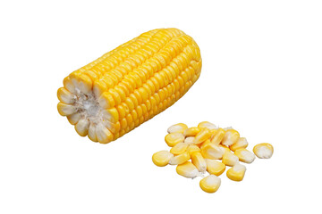 Sweet corn seeds isolated transparent