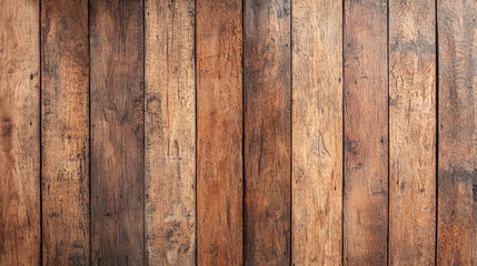 A rustic wooden wall displaying various shades of brown, perfect for texture and background in photography and design projects.