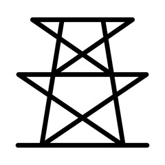 Electric pole icon in thin line style vector illustration graphic design