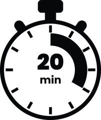 Stopwatch sign for multi purpose. Time remaining symbol.