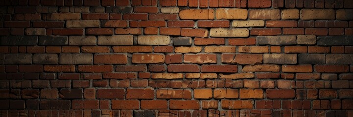 Fototapeta premium Old wall background with stained, aged bricks