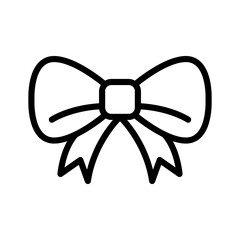 Bow icon in thin line style vector illustration graphic design