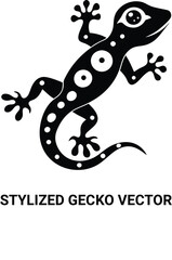  silhouette of a stylized gecko