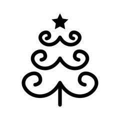 Christmas tree icon vector illustration graphic design