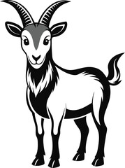 silhouette of a goat