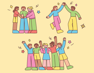 Children of various races from many countries are gathered together with happy expressions.